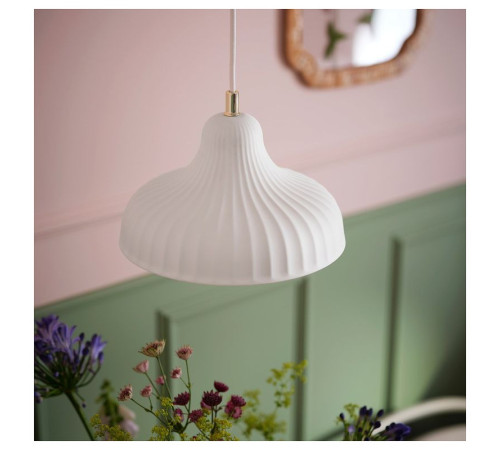 Lampa wisząca, kremowy/ceramika SKIVTOFS 205.967.06