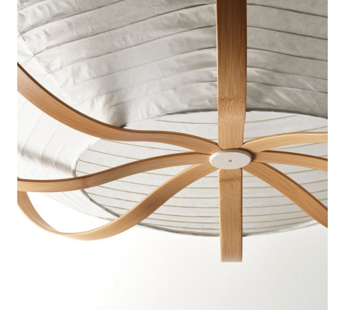 Lampa wisząca, biały bambus TAGGTOFS / HAVSDJUP 296.039.72