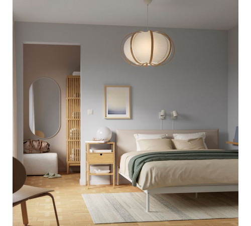 Lampa wisząca, biały bambus TAGGTOFS / HAVSDJUP 296.039.72