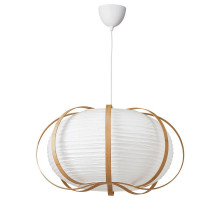 Lampa wisząca, biały bambus TAGGTOFS / HAVSDJUP 296.039.72
