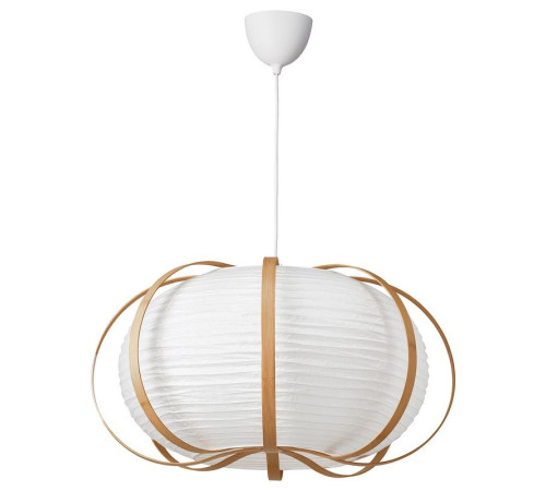 Lampa wisząca, biały bambus TAGGTOFS / HAVSDJUP 296.039.72