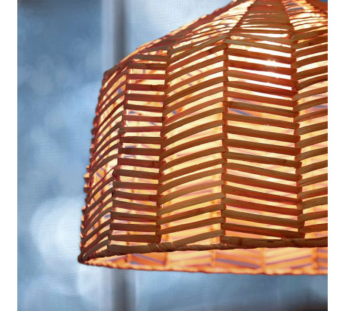 Lampa wisząca, biały/rattan KAPPELAND / HAVSDJUP 296.040.52