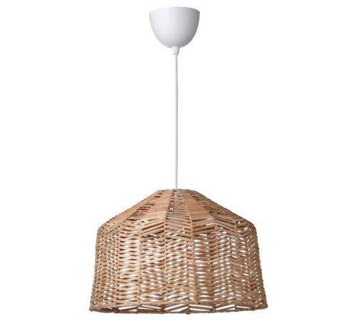 Lampa wisząca, biały/rattan KAPPELAND / HAVSDJUP 296.040.52