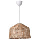 Lampa wisząca, biały/rattan KAPPELAND / HAVSDJUP 296.040.52