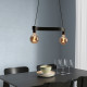 Lampa wisząca, fala/czarny ACKJA 305.589.16