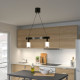 Lampa wisząca, fala/czarny ACKJA 305.589.16