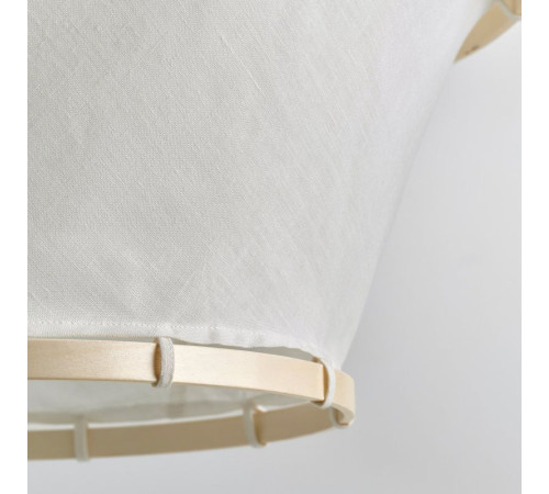 Lampa wisząca, biały tkanina/drewno BÄCKMÄRKE 305.994.03