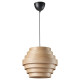 Lampa wisząca, okleina dębowa bejcowana na biało/czarny DYKARKLOCKA / HAVSDJUP 396.026.94