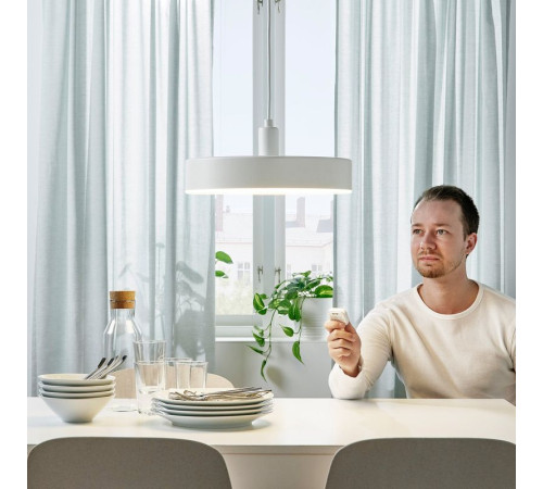 Lampa wisząca LED, bezprzewodowy przyciemniany białe spektrum/biały NYMÅNE 404.884.47