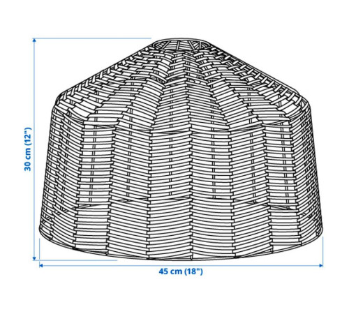 Lampa wisząca, czarny/rattan KAPPELAND / HAVSDJUP 496.040.51