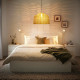 Lampa wisząca, czarny/rattan KAPPELAND / HAVSDJUP 496.040.51