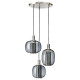 Lampa wisząca/3 lampki, niklowano/szary szkło HÖGVIND 504.929.29
