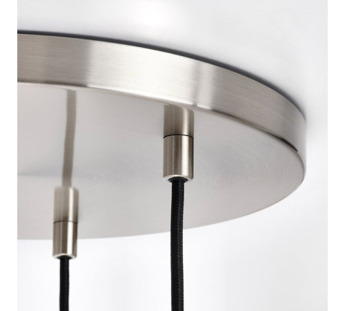 Lampa wisząca/3 lampki, niklowano/szary szkło HÖGVIND 504.929.29