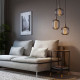 Lampa wisząca/3 lampki, niklowano/szary szkło HÖGVIND 504.929.29