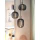 Lampa wisząca/3 lampki, niklowano/szary szkło HÖGVIND 504.929.29