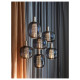 Lampa wisząca/3 lampki, niklowano/szary szkło HÖGVIND 504.929.29