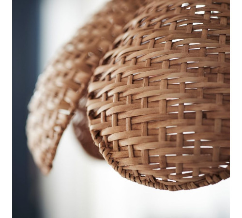 Lampa wisząca, wykonano ręcznie rattan/czarny SANDKORN / HAVSDJUP 596.127.86