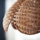 Lampa wisząca, wykonano ręcznie rattan/czarny SANDKORN / HAVSDJUP 596.127.86