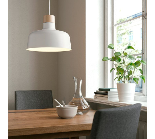 Lampa wisząca, biały/brzoza BUNKEFLO 604.883.90