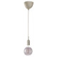 Lampa wisząca z żarówką, beżowy/szare szkło przezroczyste GRÅVACKA / MOLNART 694.844.58