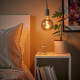 Lampa wisząca z żarówką, beżowy/szare szkło przezroczyste GRÅVACKA / MOLNART 694.844.58