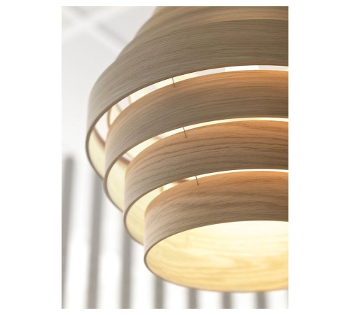 Lampa wisząca, okleina dębowa bejcowana na biało/biały DYKARKLOCKA / HAVSDJUP 696.040.45