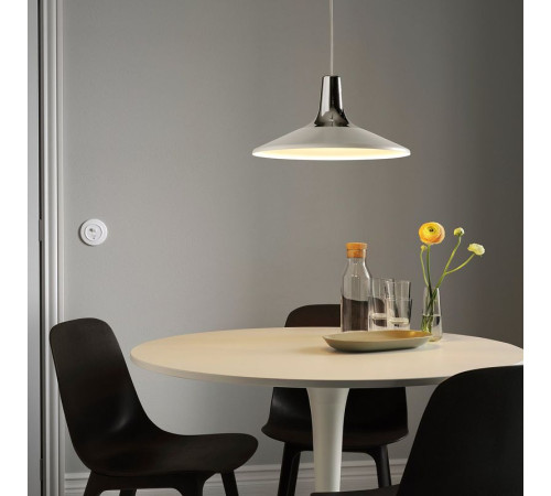 Lampa wisząca, efekt chromowania/biały FYRTIOFYRA 705.108.85