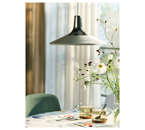 Lampa wisząca, efekt chromowania/biały FYRTIOFYRA 705.108.85