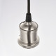 Lampa wisząca z żarówką, tkanina niklowano/kula szare szkło przezroczyste JÄLLBY / MOLNART 795.826.94