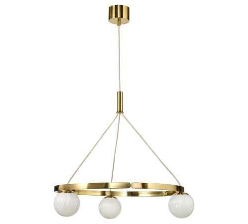Lampa wisząca, opalowa biel szkło/mosiądzowane AKTERSPRING 805.778.80