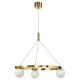 Lampa wisząca, opalowa biel szkło/mosiądzowane AKTERSPRING 805.778.80