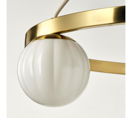 Lampa wisząca, opalowa biel szkło/mosiądzowane AKTERSPRING 805.778.80