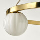 Lampa wisząca, opalowa biel szkło/mosiądzowane AKTERSPRING 805.778.80