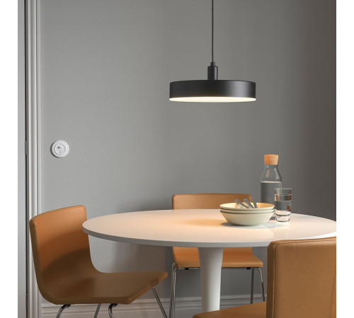 Lampa wisząca LED, bezprzewodowy przyciemniany białe spektrum/antracyt NYMÅNE 905.040.44
