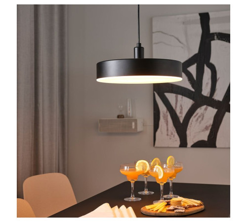Lampa wisząca LED, bezprzewodowy przyciemniany białe spektrum/antracyt NYMÅNE 905.040.44