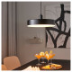 Lampa wisząca LED, bezprzewodowy przyciemniany białe spektrum/antracyt NYMÅNE 905.040.44