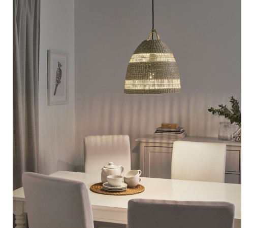 Lampa wisząca, wykonano ręcznie turzyca/czarny TORARED / HAVSDJUP 996.110.49
