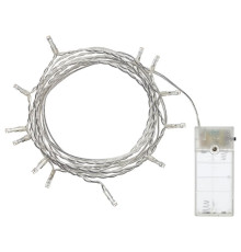Girlanda LED, 12 lampek, do wnętrz/na baterie srebrny LEDFYR 304.210.23