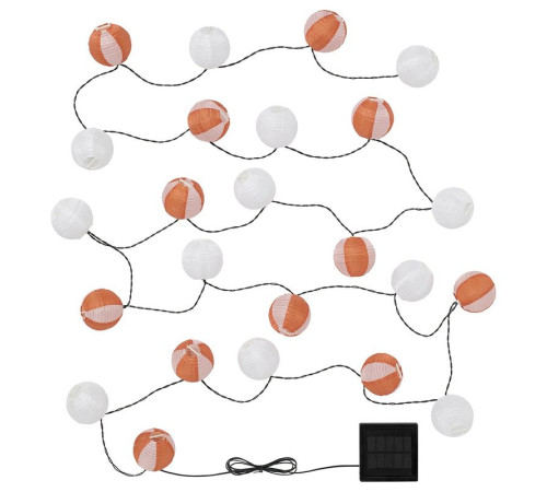 Girlanda LED, 24 lampki, na baterię słoneczną kula/pomarańczowy różowy SOLVINDEN 206.151.73