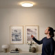 Lampa sufitowa/ścienna LED, smart bezprzewodowy przyciemniany/ciepły biały biały STOFTMOLN 205.107.79