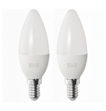 Żarówka LED E14 470 lumenów, żyrandol/opalowa biel SOLHETTA 205.840.15