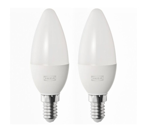Żarówka LED E14 470 lumenów, żyrandol/opalowa biel SOLHETTA 205.840.15