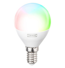 Żarówka LED E14 806 lumenów, smart barwne i białe spektrum/kula/mleczna biała KAJPLATS 406.085.72
