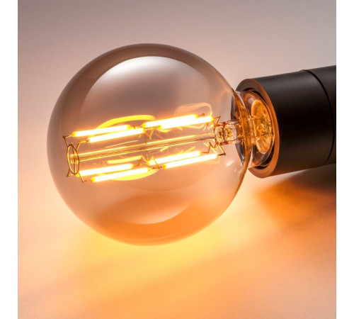 Żarówka LED E27 150 lumenów, kula szare szkło przezroczyste MOLNART 505.848.82