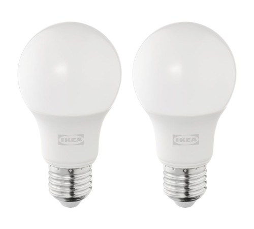 Żarówka LED E27 470 lumenów, kula opalowa biel SOLHETTA 505.914.82