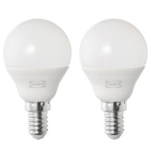 Żarówka LED E14 470 lumenów, kula opalowa biel SOLHETTA 705.839.66
