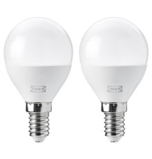 Żarówka LED E14 806 lumenów, można przyciemniać/kula opalowa biel SOLHETTA 905.493.30