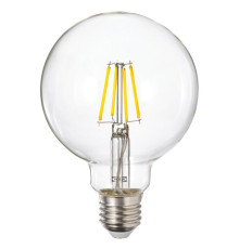 Żarówka LED E27 470 lumenów, można przyciemniać/kula szkło bezbarwne LUNNOM 406.148.27