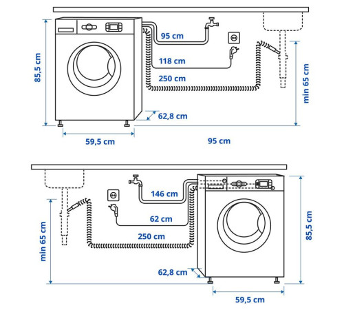 Стиральная машина, IKEA 500 UDDARP 705.254.67