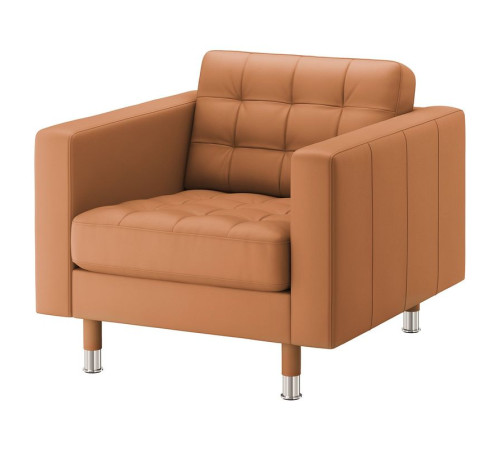 Fotel, Grann/Bomstad złoto-brązowy/metal LANDSKRONA 092.691.93